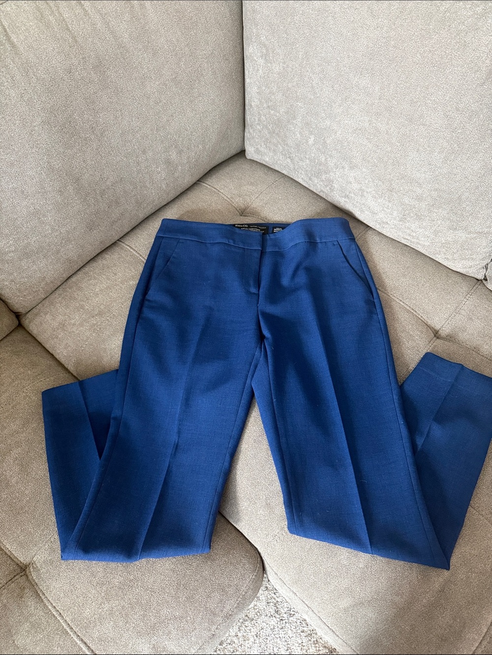 RW&CO. Slim Leg Suiting Pants in Deep Blue